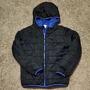 Cat & Jack Black and Blue Kids Puffer Jacket